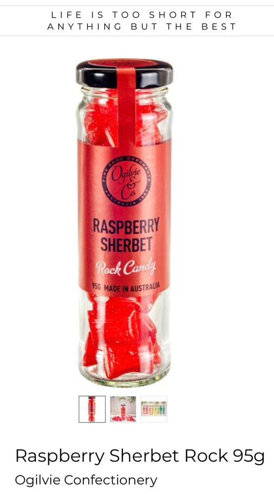 OGILVIE ROCK CANDY RASPBERRY SHERBERT 95 g