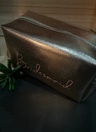 BRIDESMAID GOLD COSMETIC BAG