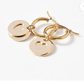 AAINA & CO GOLD HEART EARINGS