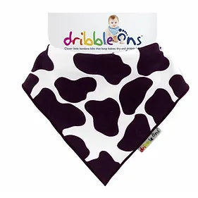 DRIBBLE BIB COW PRINT