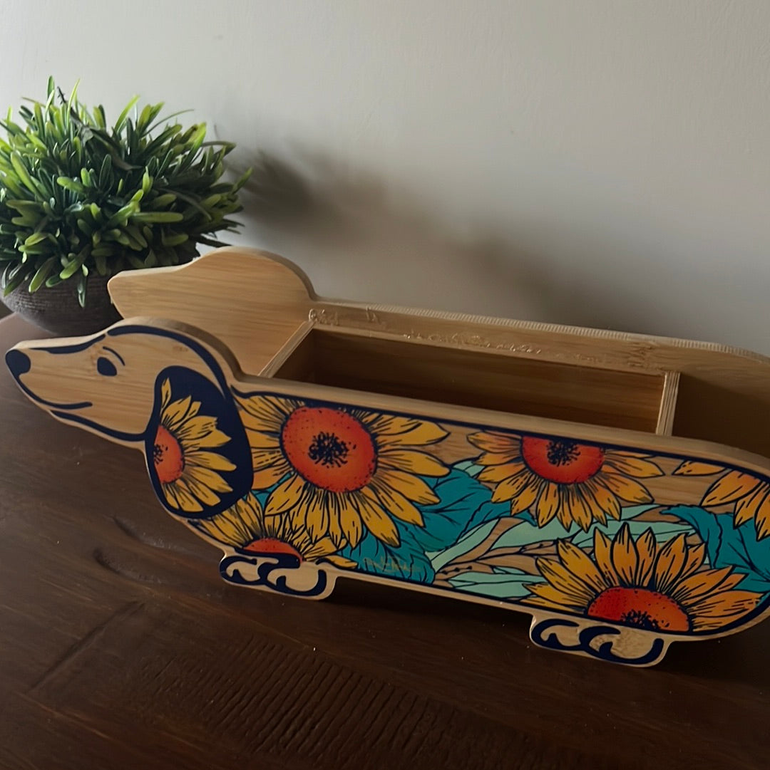 DACHSHUND PLANTER STORAGE BOX