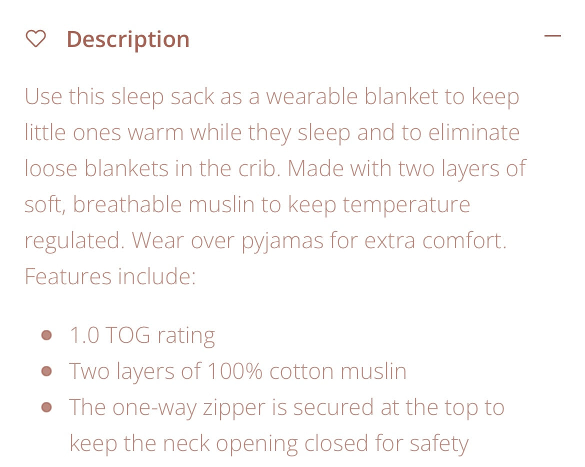 LULUJO SLEEP SACK