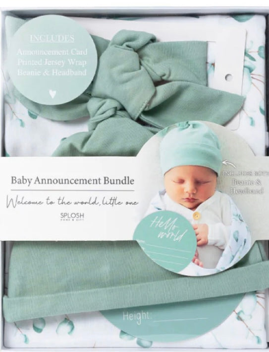 BABY ANNOUNCEMENT GREEN BUNDLE